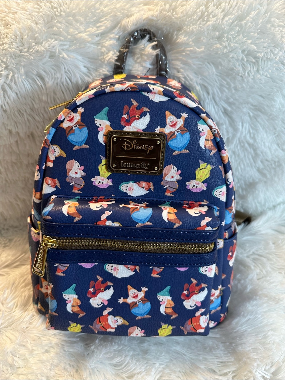 NEW Disney Exclusive Seven Dwarves AOP Loungefly Mini Backpack